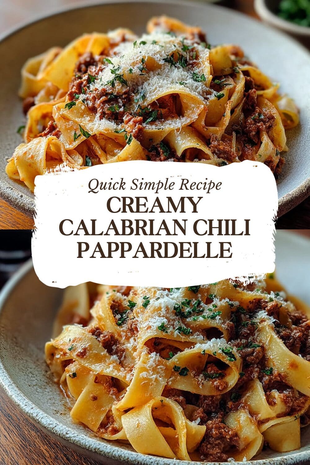 Creamy Calabrian Chili Pappardelle
