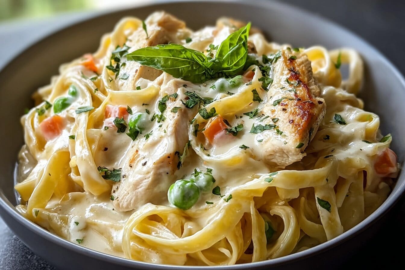 Chicken Fettuccine Alfredo Recipe With Creamy Garlic Sauce 6 Creamy Chicken Fettuccine Alfredo