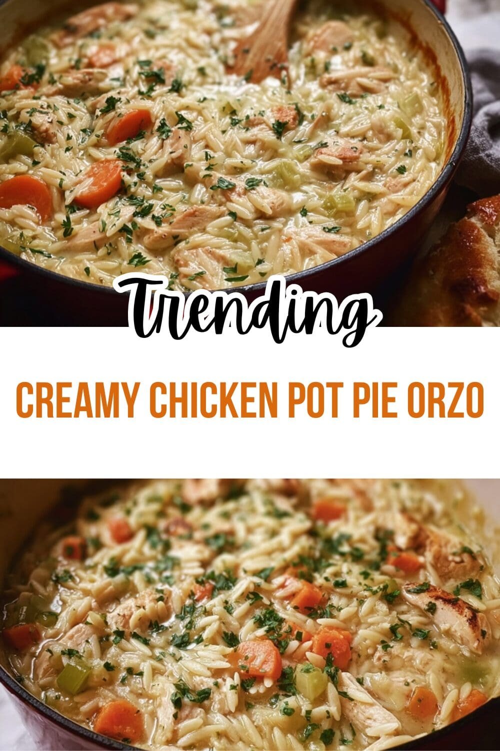 Creamy Chicken Pot Pie Orzo