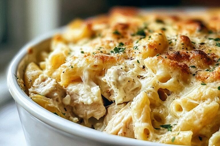 Creamy Garlic Parmesan Chicken Pasta Bake 66.Png