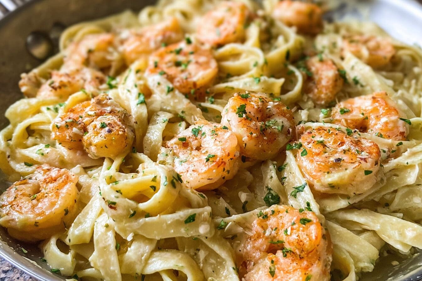 Creamy Garlic Shrimp Pasta