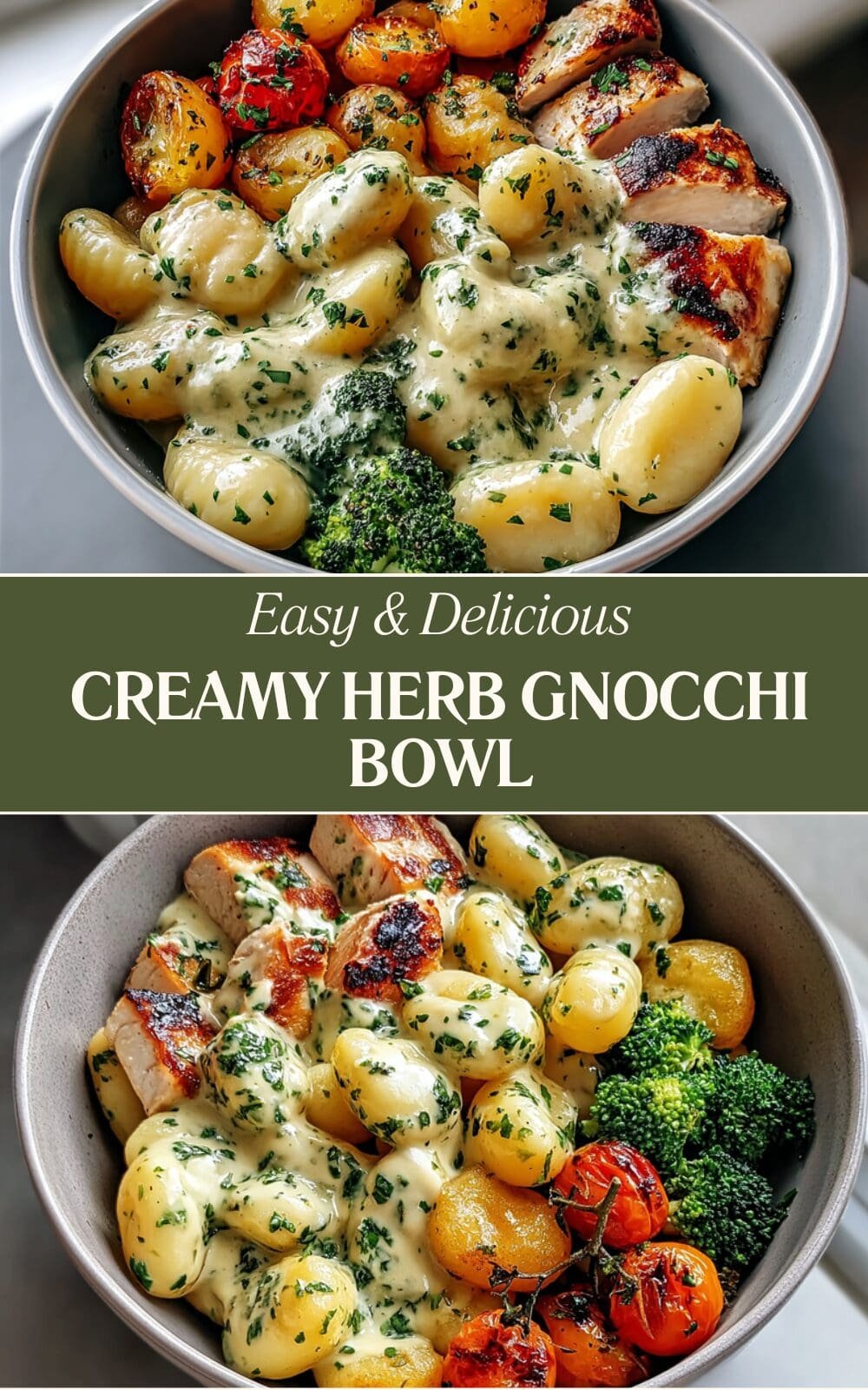 Creamy Herb Gnocchi Bowl