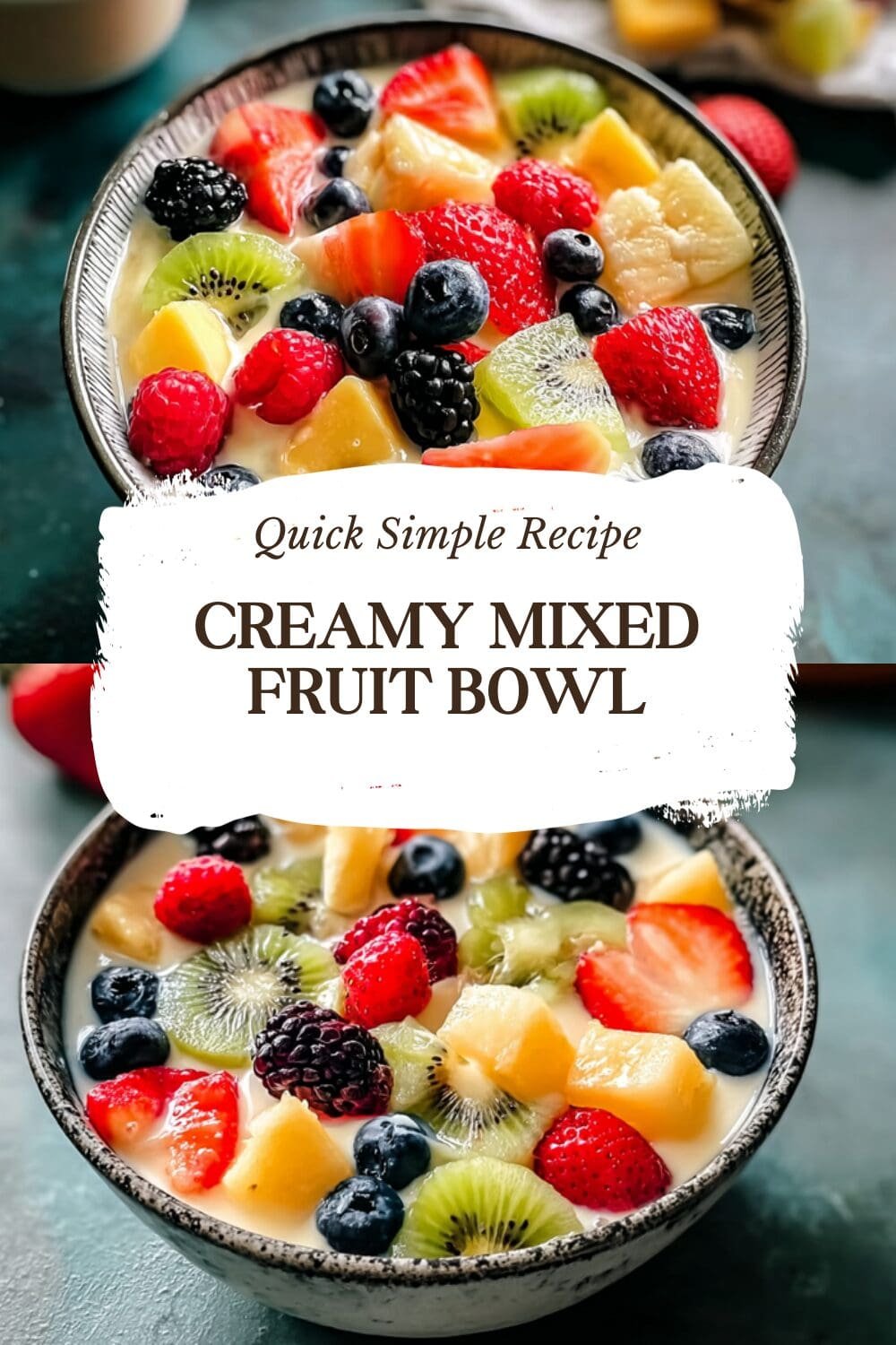 Creamy Mixed Fruit Bowl