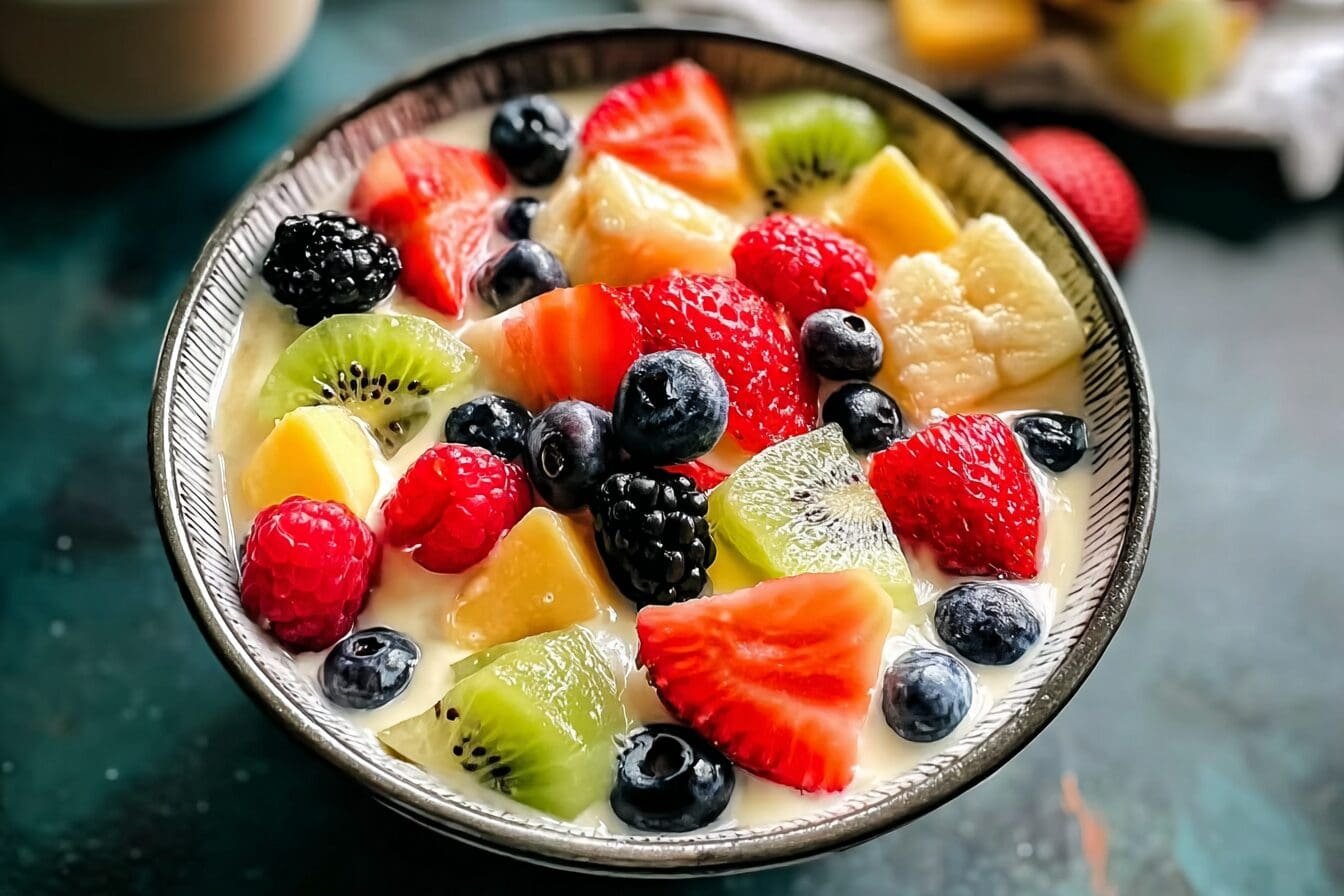 Creamy Mixed Fruit Bowl