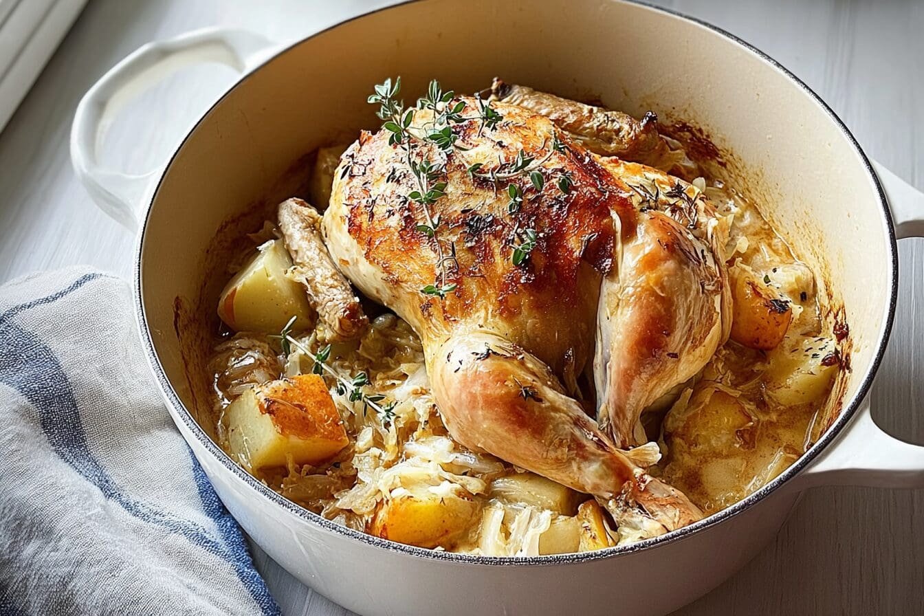 Creamy Garlic Chicken Recipe With Rich Sauce And Tender Meat 6 Creamy One Pot Roast Chicken