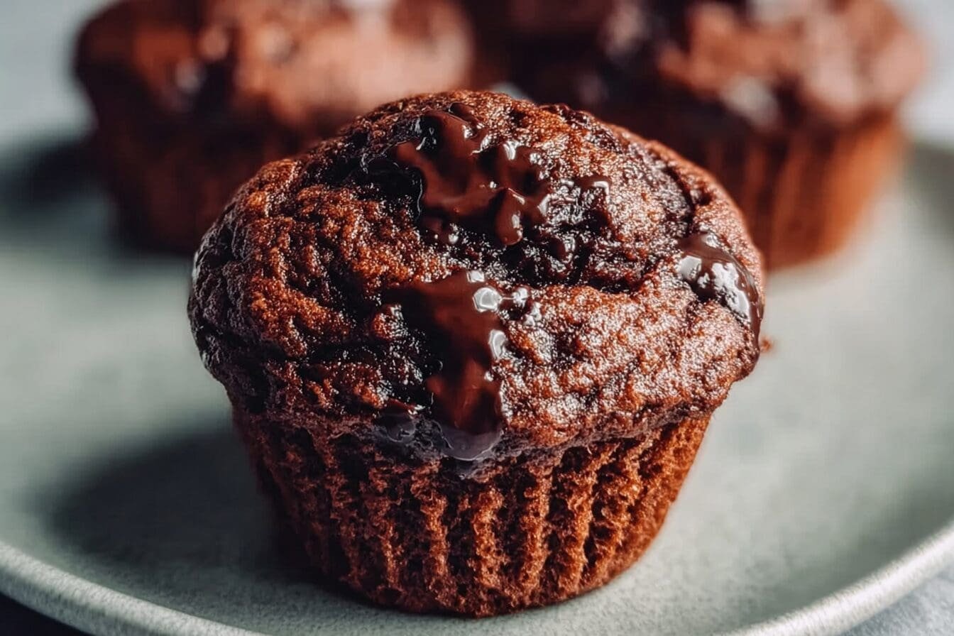 Double Chocolate Zucchini Muffins