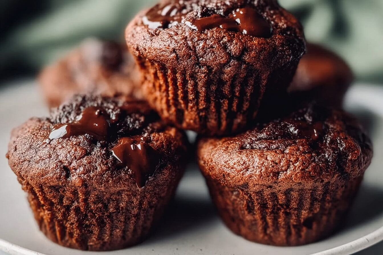 Double Chocolate Zucchini Muffins