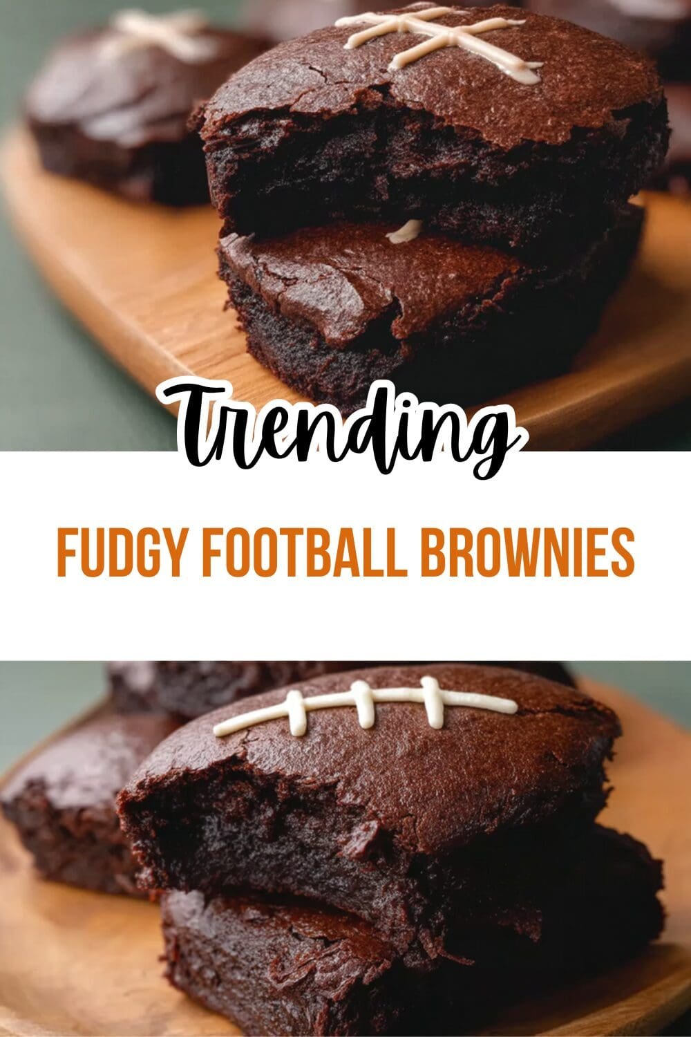 Fudgy Football Brownies