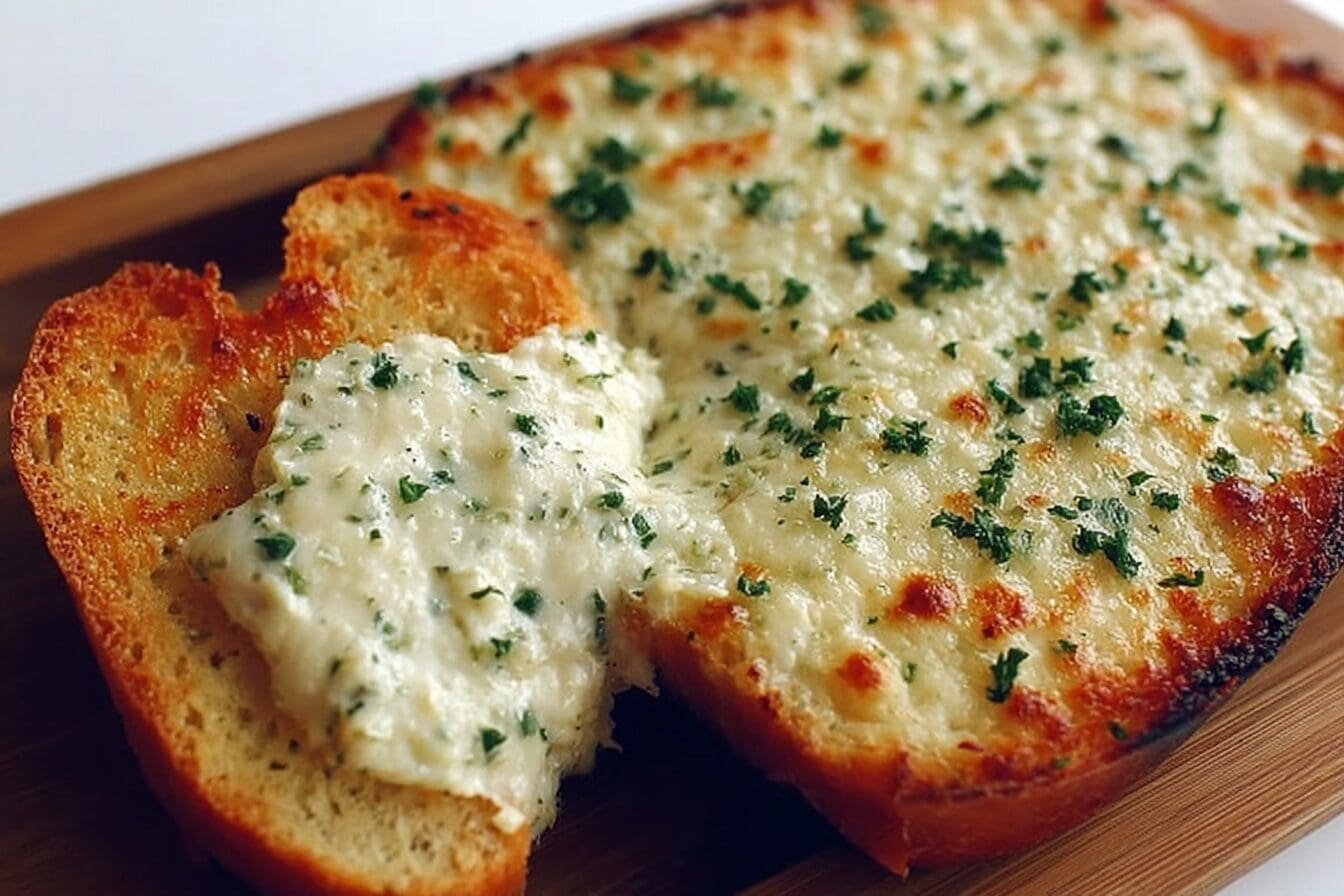 Baked Garlic Bread Dip Recipe With Creamy Cheese And Herbs 6 Garlic Bread Dip