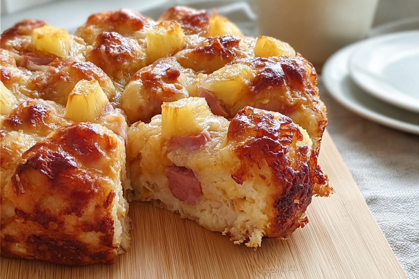 Hawaiian Ham And Pineapple Monkey Bread