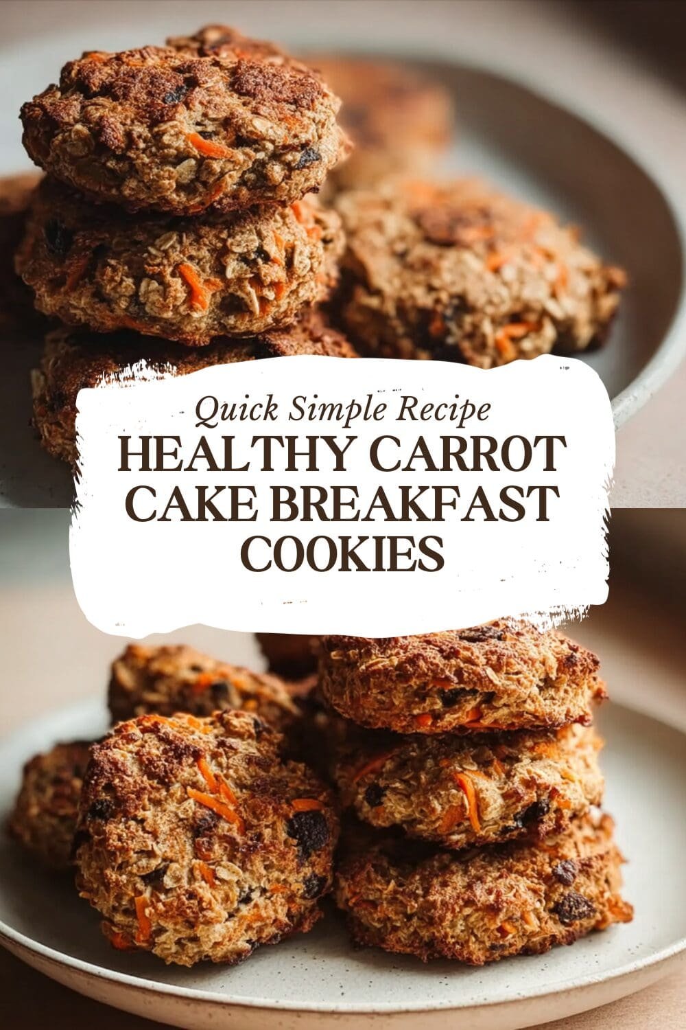 Healthy Carrot Cake Breakfast Cookies