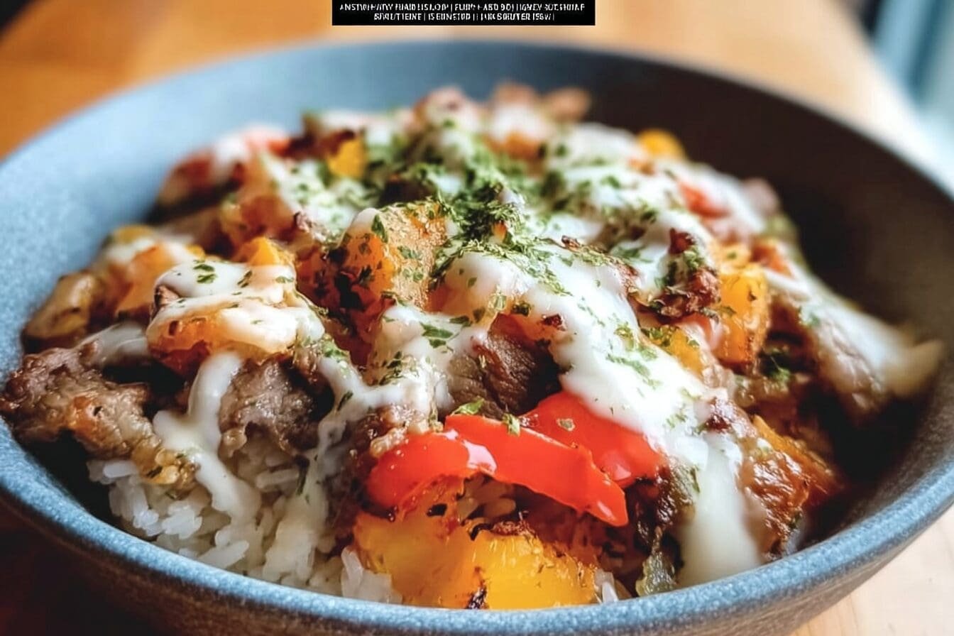 Healthy Philly Cheesesteak Bowl