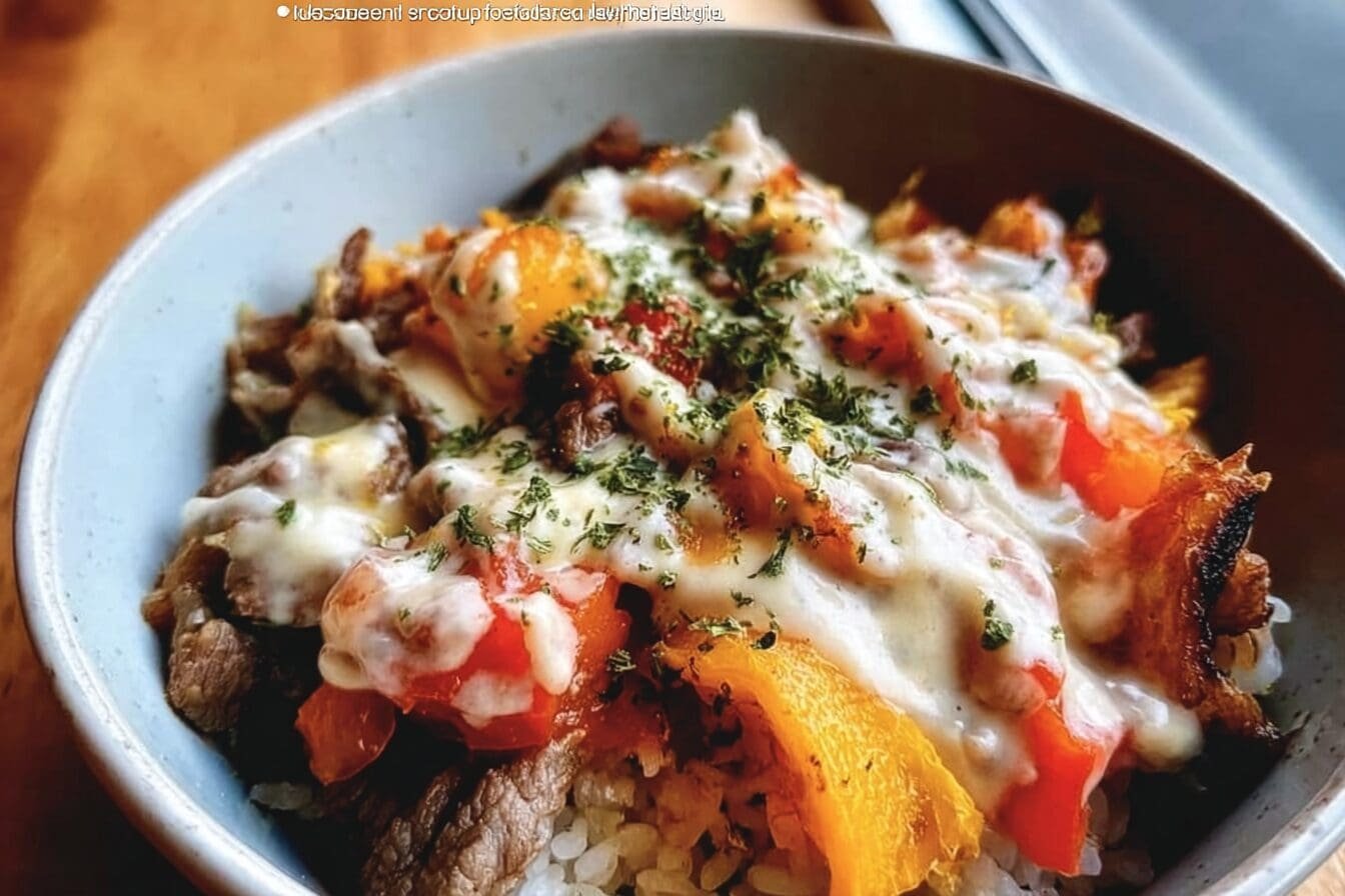 Healthy Philly Cheesesteak Bowl