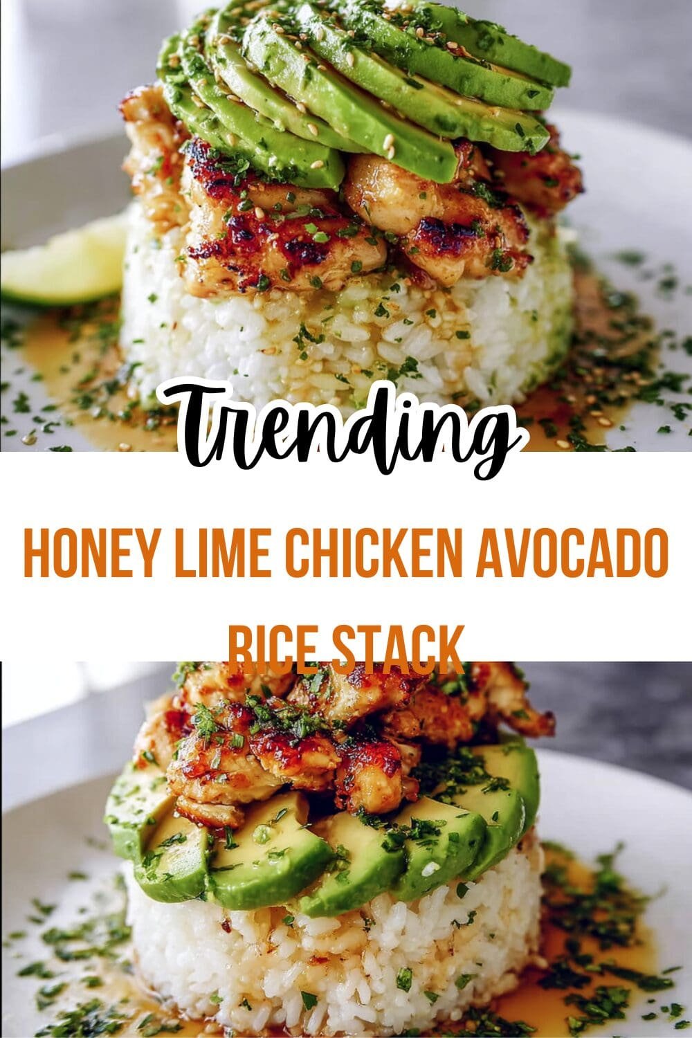Honey Lime Chicken With Creamy Avocado Rice Stack Recipe 7 Honey Lime Chicken Avocado Rice Stack