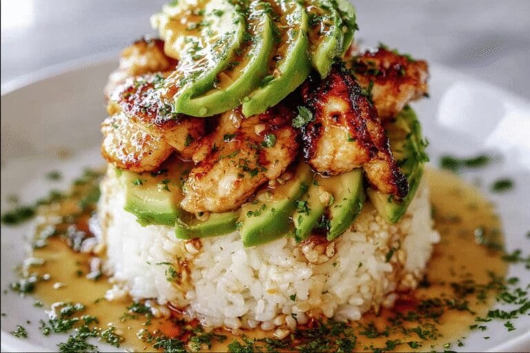 Honey Lime Chicken Avocado Rice Stack 69.Png