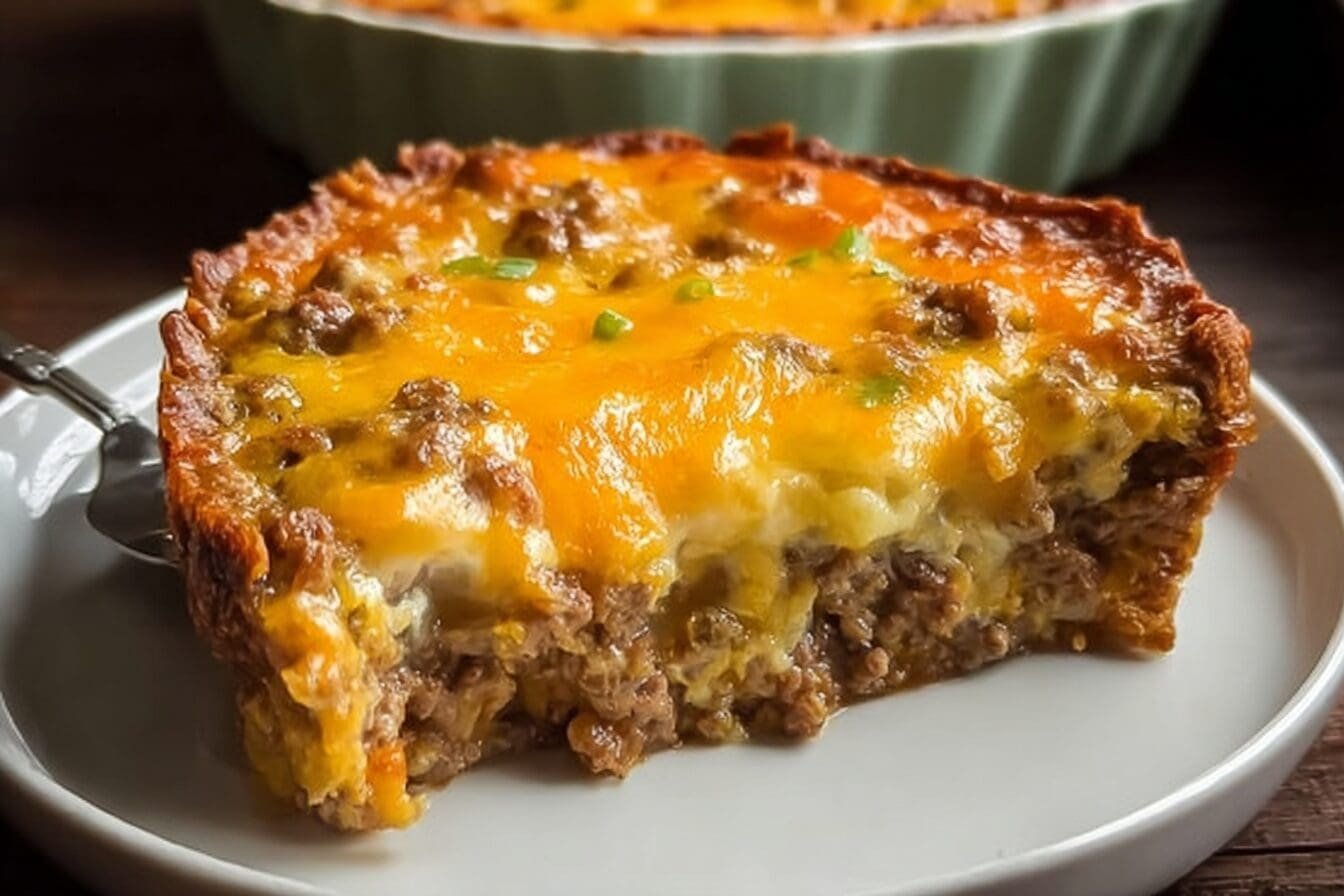 Impossible Cheeseburger Pie