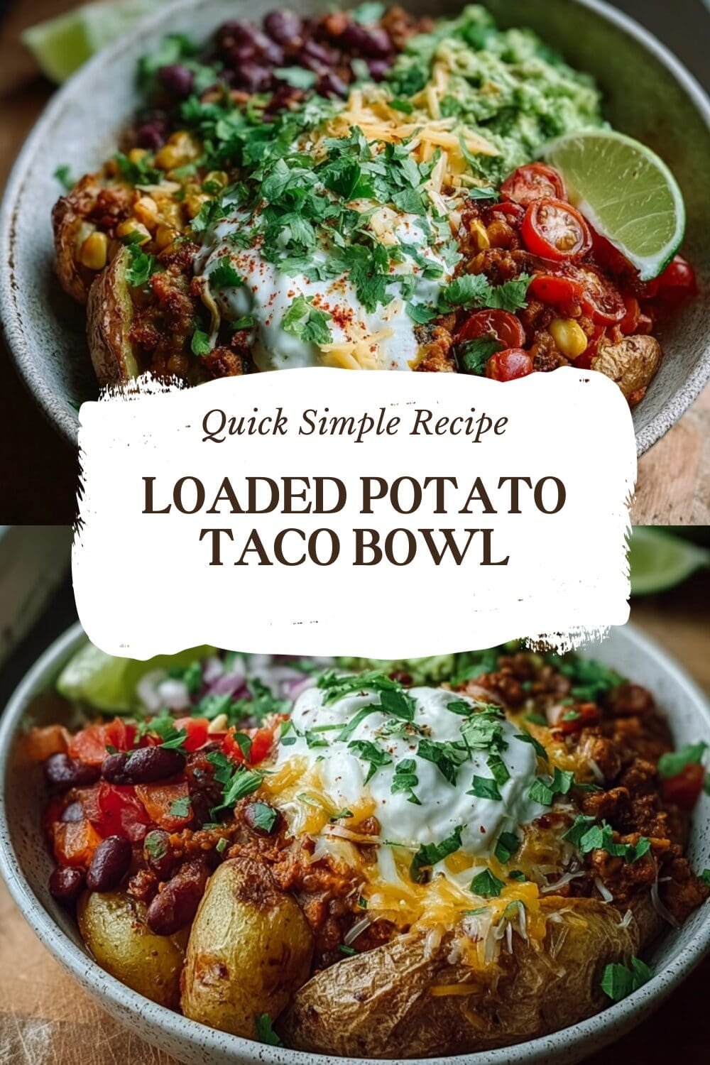 Loaded Potato Taco Bowl