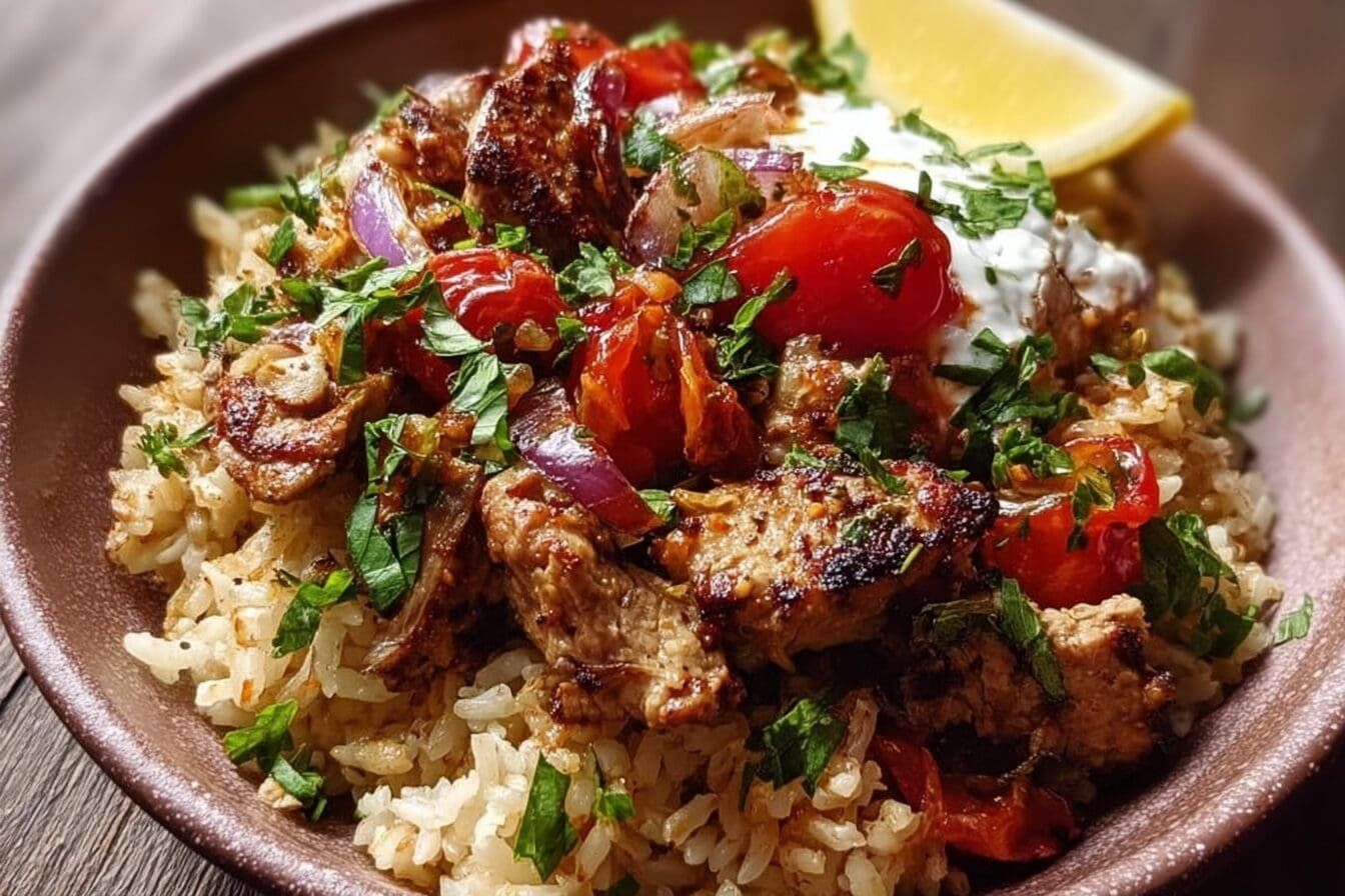 Mediterranean Chicken Rice Bowl