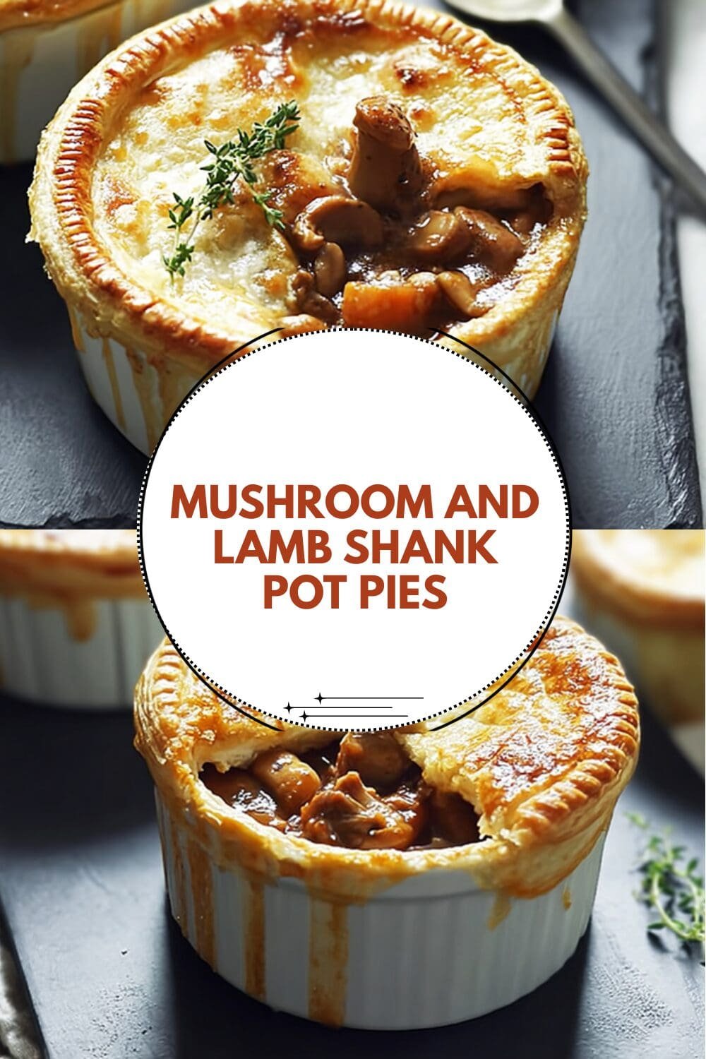 Mushroom And Lamb Shank Pot Pies