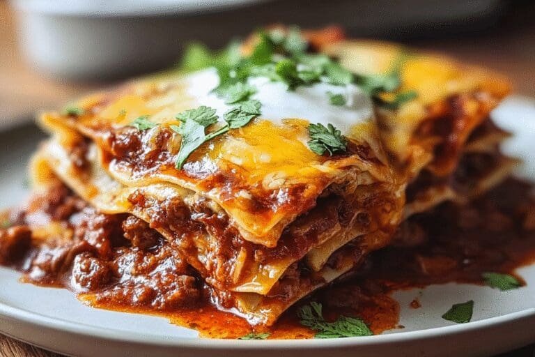 New Mexico Style Stacked Red Enchiladas 40.Png