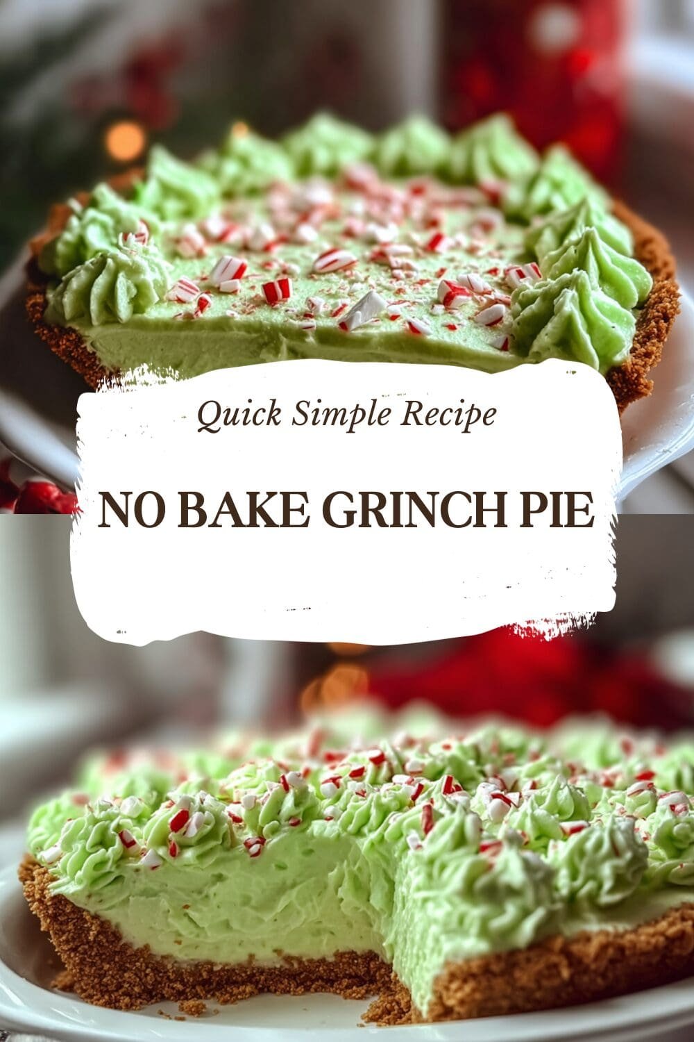 No Bake Grinch Pie