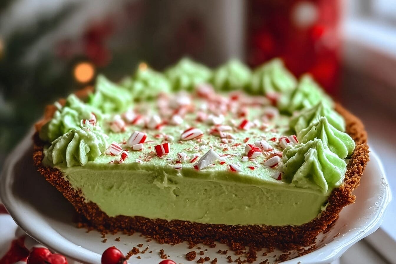 No Bake Grinch Pie
