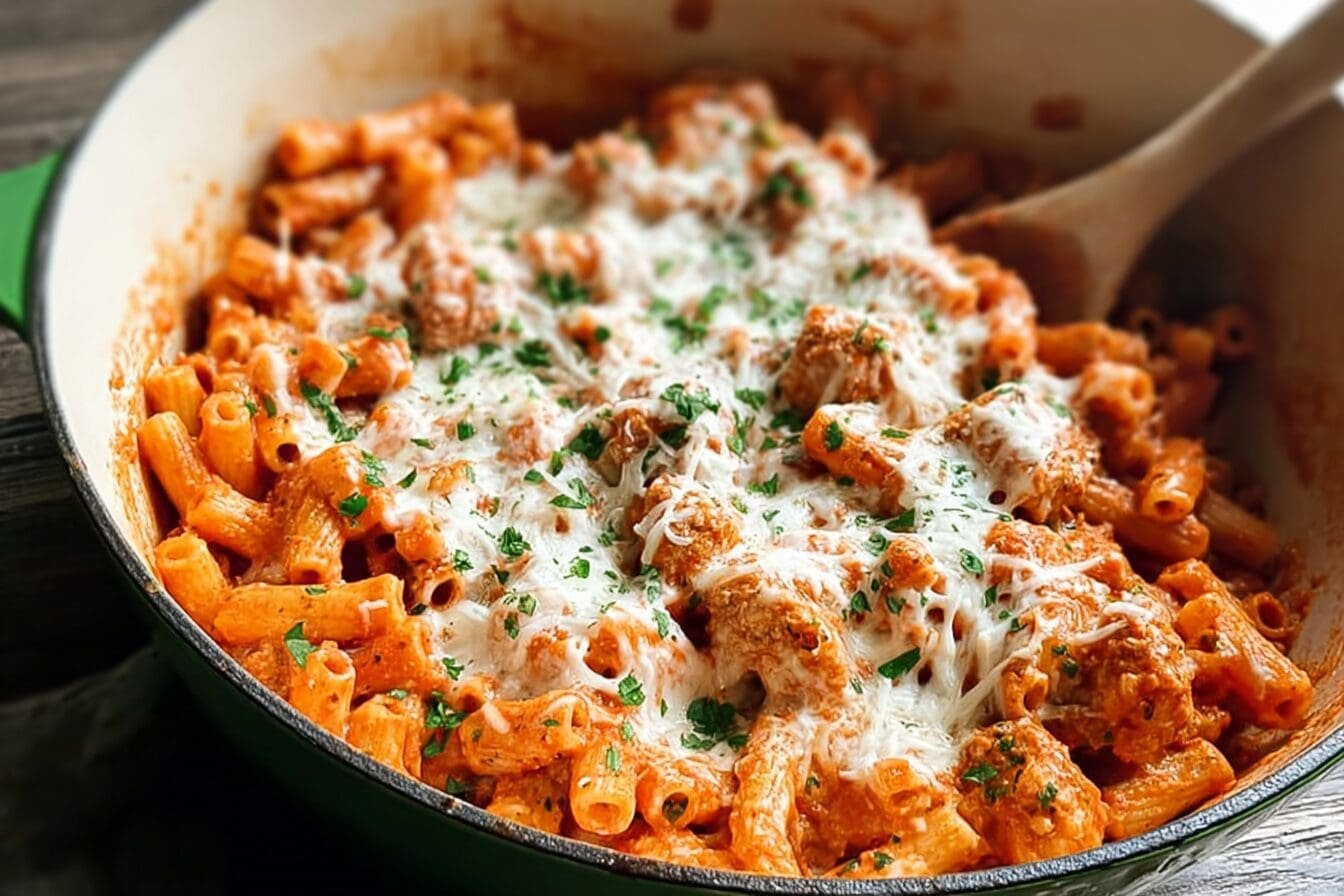 One Pot Chicken Parmesan Pasta