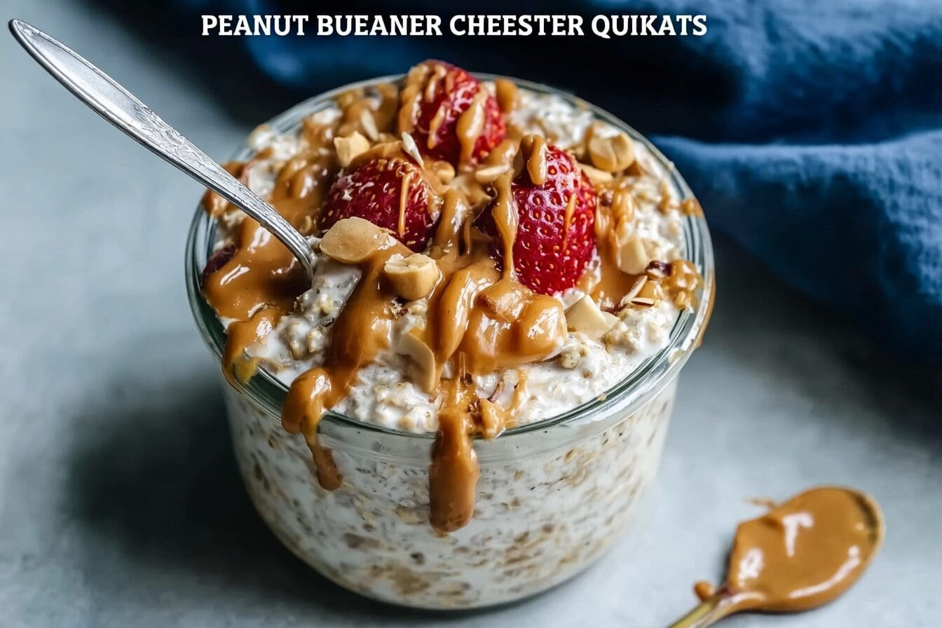 Peanut Butter Cheesecake Overnight Oats