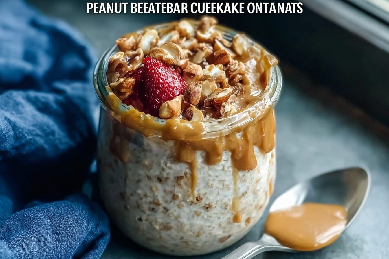 Peanut Butter Cheesecake Overnight Oats
