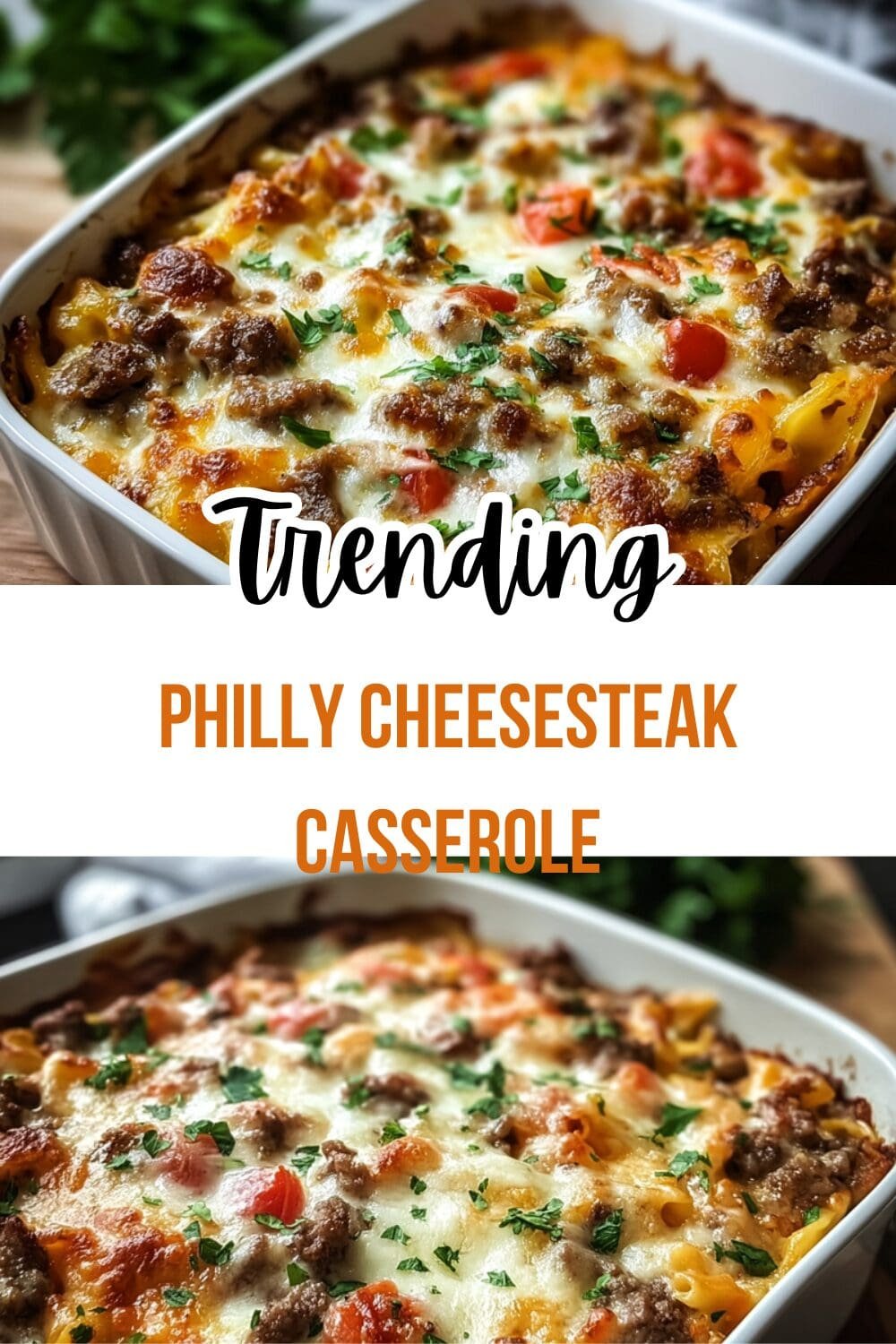 Philly Cheesesteak Casserole