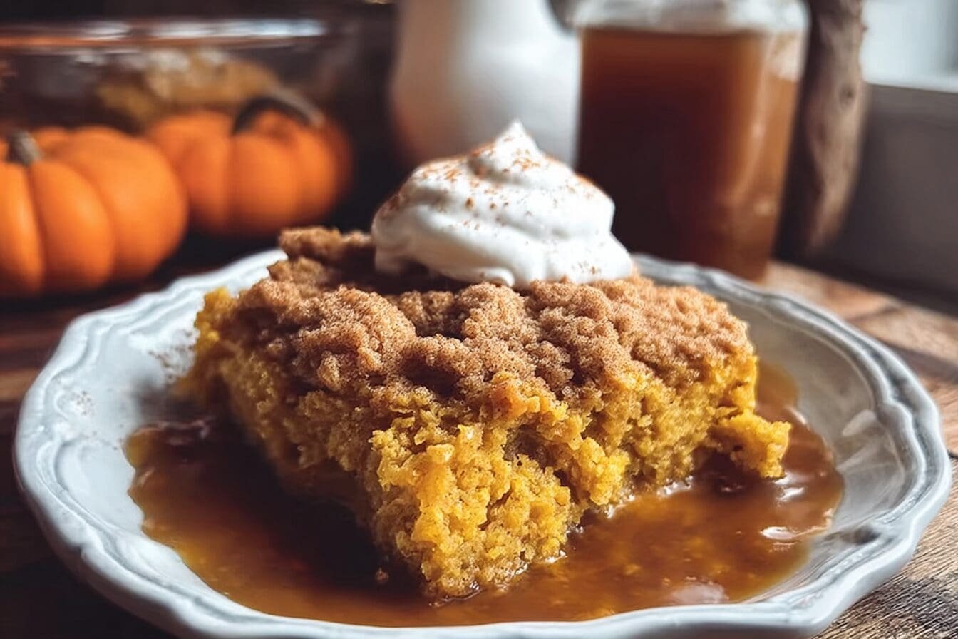 Pumpkin Pie Dump Cake Recipe With Simple Ingredients And Quick Prep 6 Pumpkin Dump Cake
