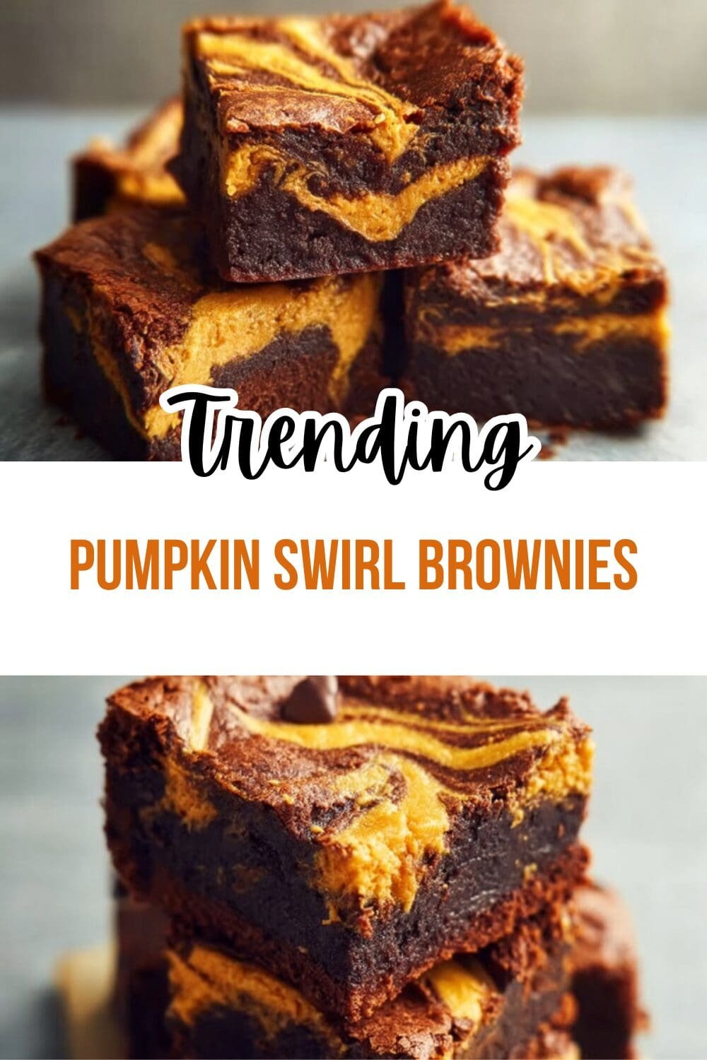 Pumpkin Swirl Brownies