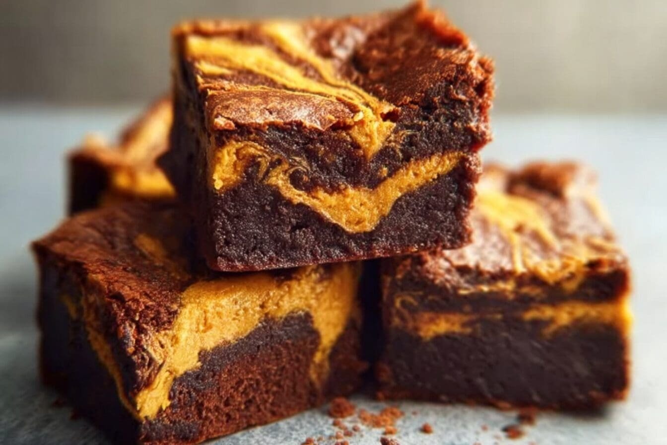 Pumpkin Swirl Brownies