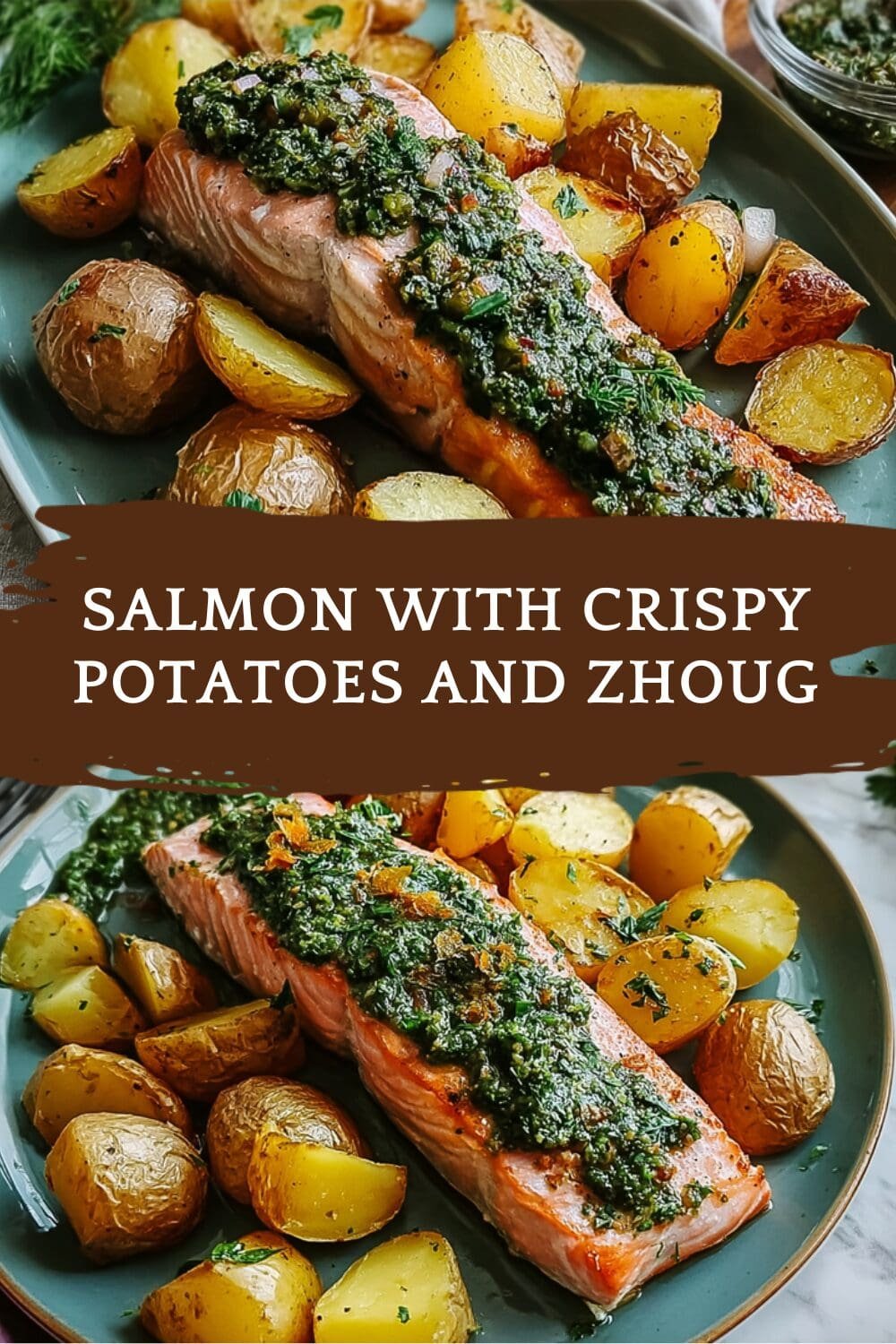 Salmon With Crispy Potatoes And Zhoug