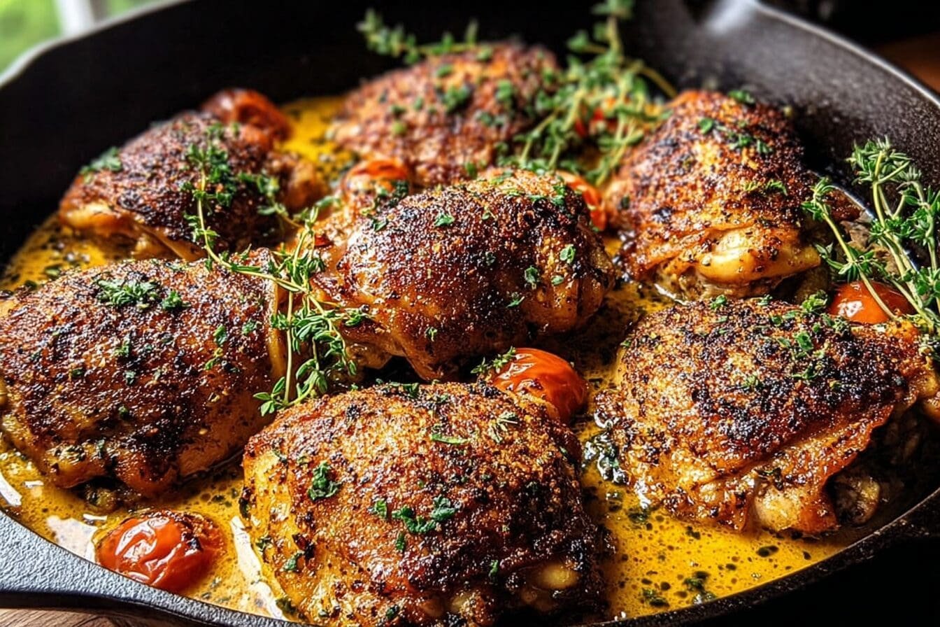 Skillet Chicken Thighs