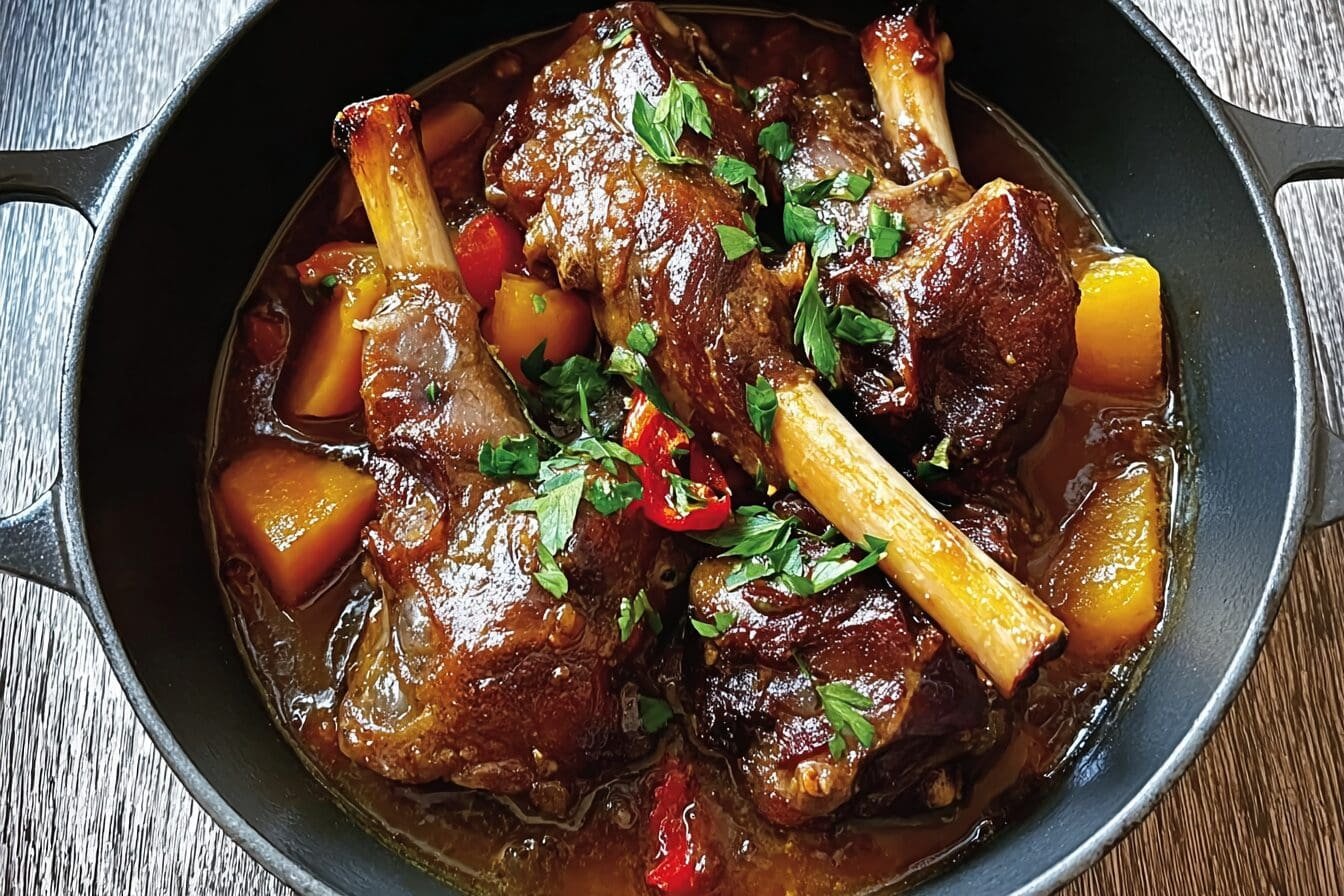 Slow Cooked Lamb Shanks