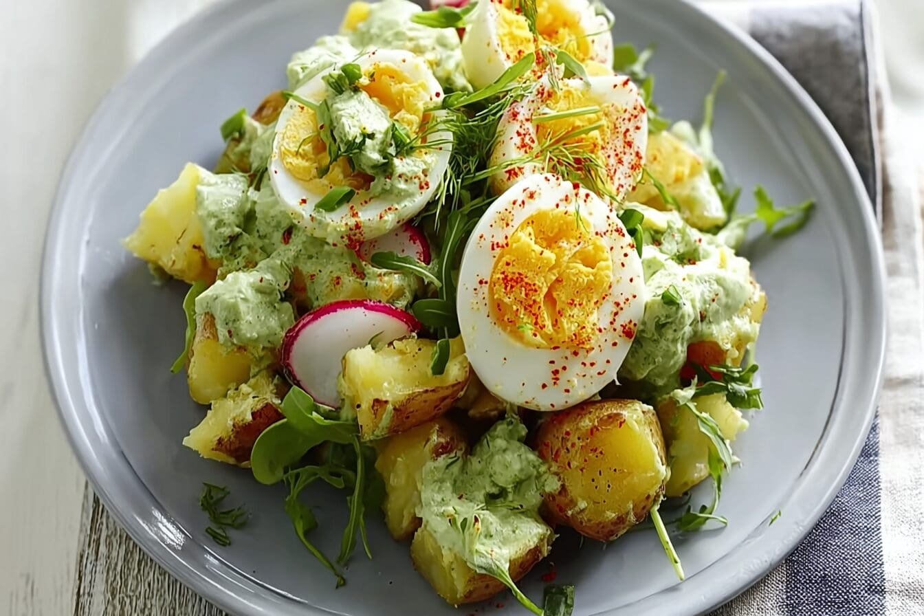 Smashed Potato Egg Salad