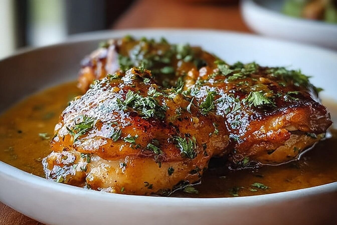 Smothered Chicken Thighs