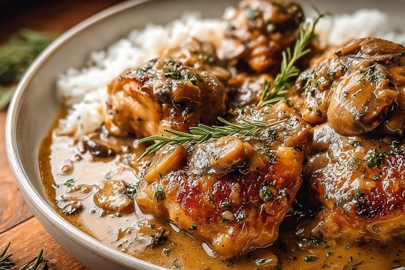 Smothered Chicken Thighs