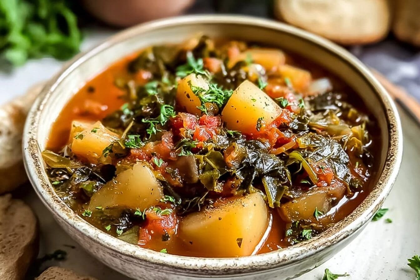 Southern Collard Green Potato Stew