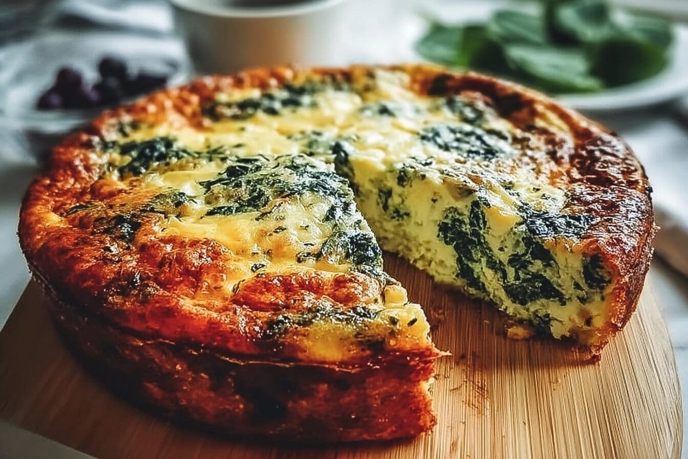 Spinach Crustless Quiche