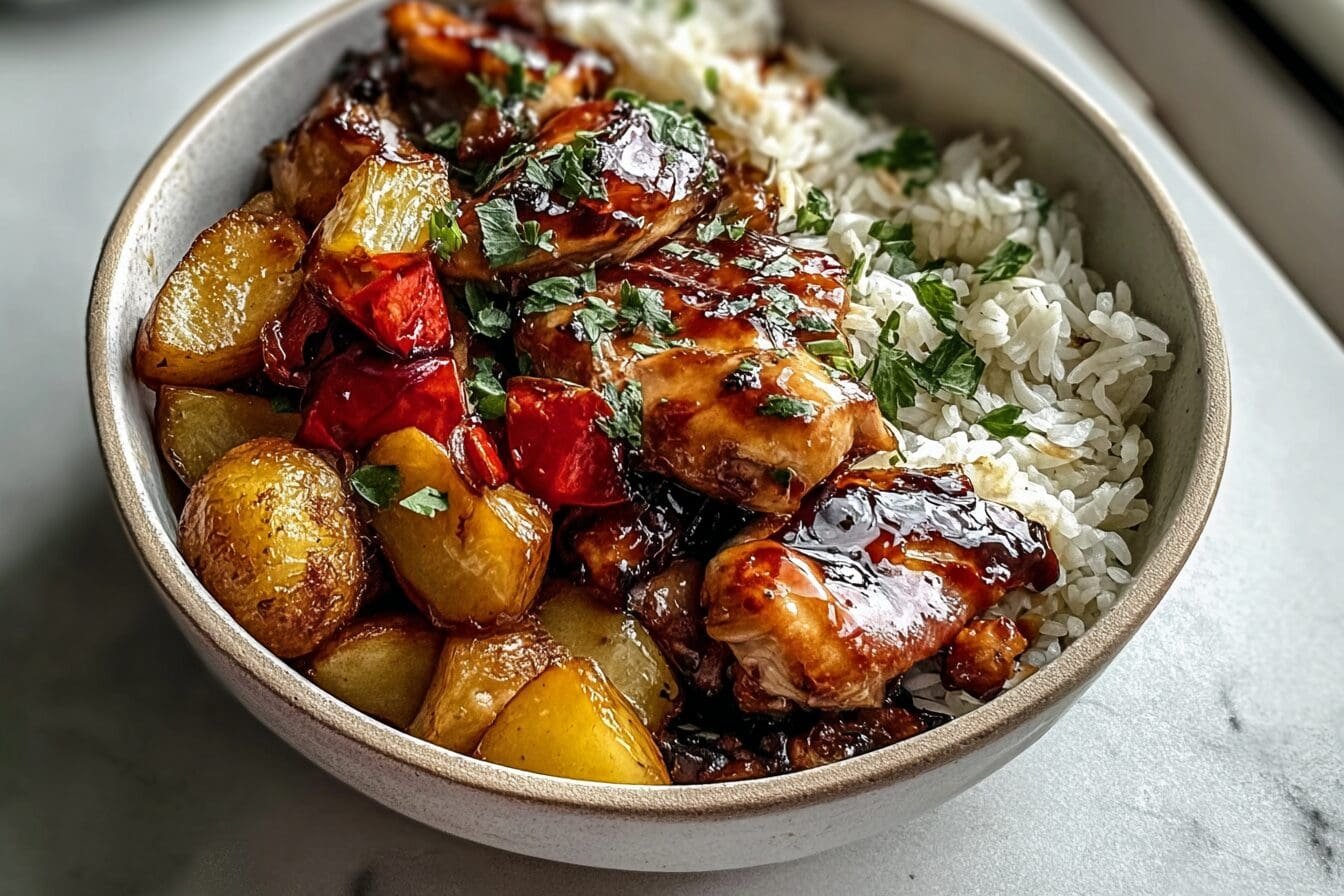 Sticky Glazed Chicken Bowl