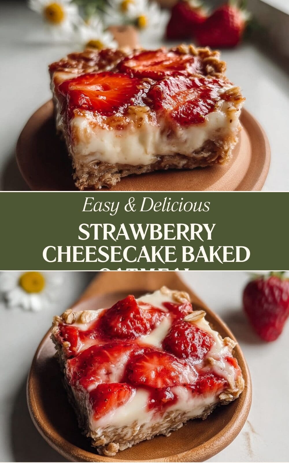 Strawberry Cheesecake Baked Oatmeal