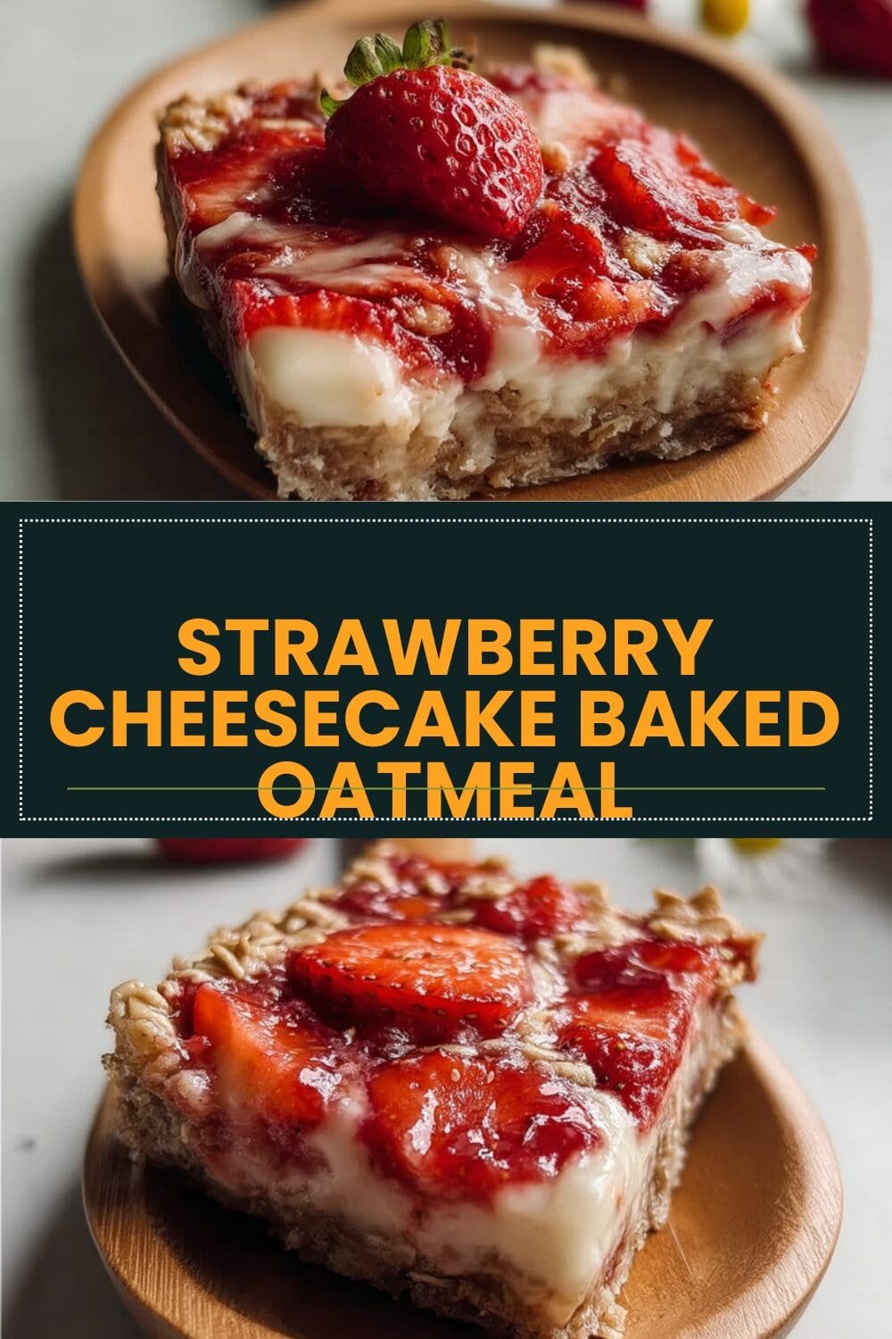 Strawberry Cheesecake Baked Oatmeal