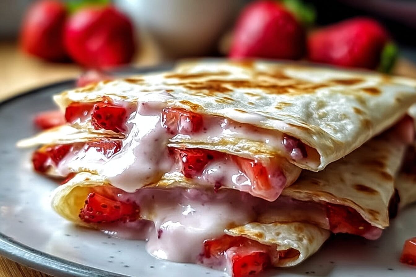 Strawberry Cheesecake Quesadilla