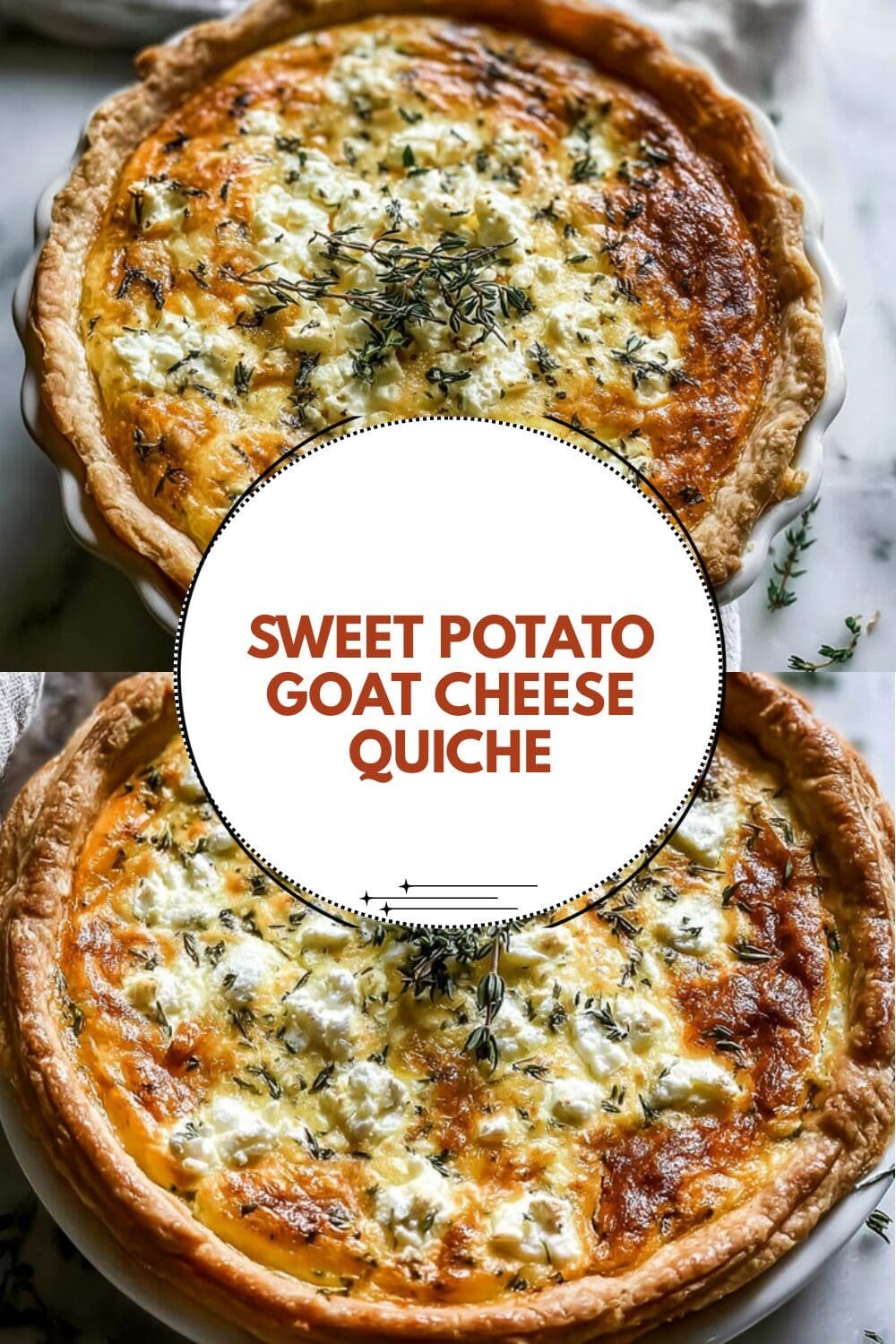 Sweet Potato Goat Cheese Quiche