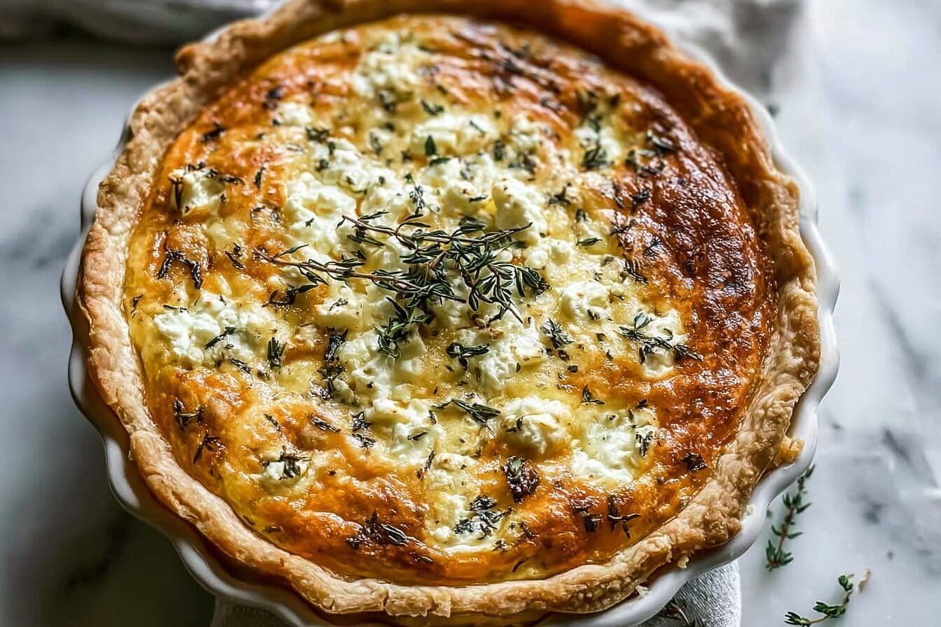 Sweet Potato Goat Cheese Quiche