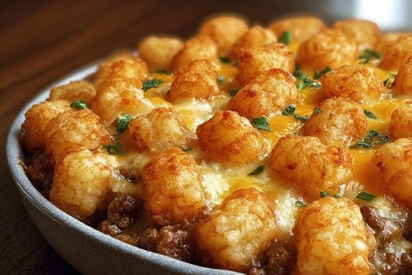 Tater Tot Casserole Recipe With Creamy Sauce And Crispy Topping 6 Tater Tot Casserole