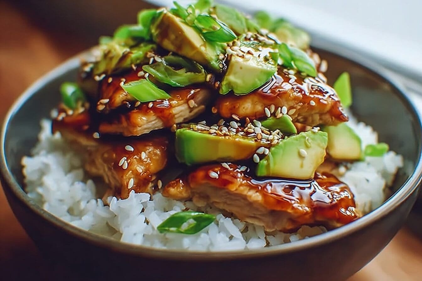 Teriyaki Chicken Avocado Rice