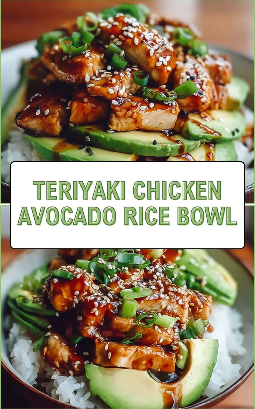 Teriyaki Chicken Avocado Rice Bowl